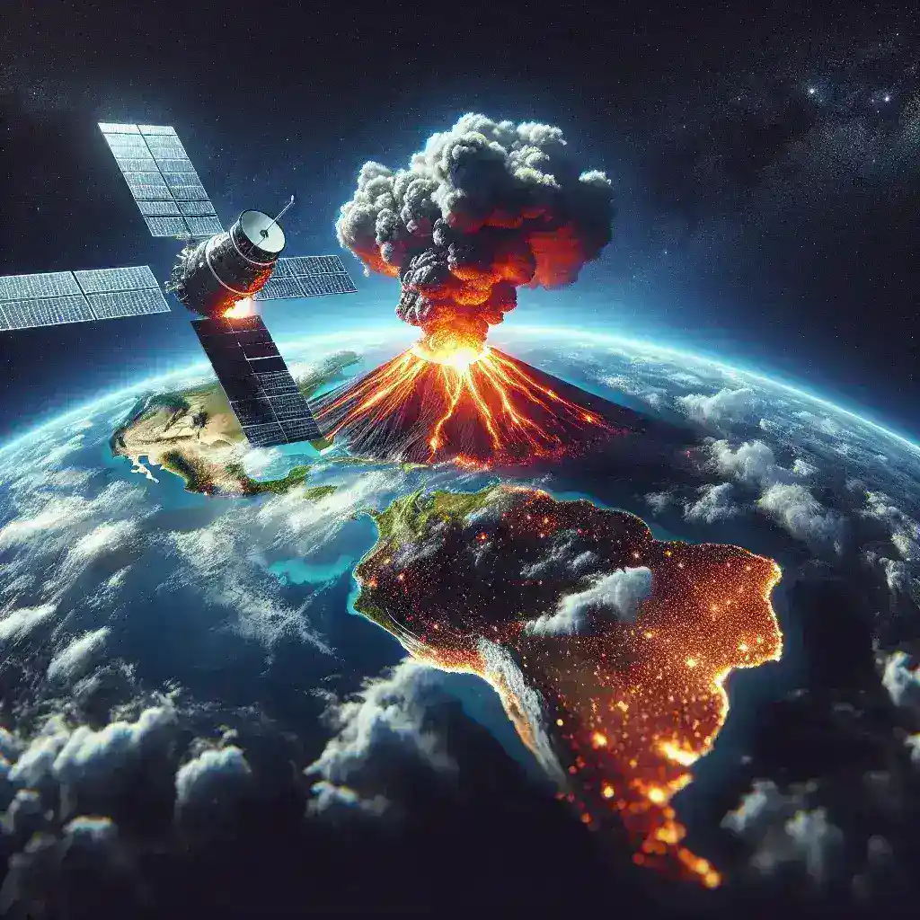 Satélite americano monitora erupções vulcânicas em tempo real